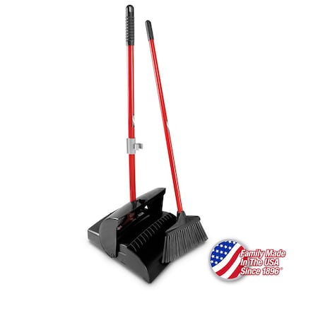Libman Commercial Lobby Broom And Dust Pan Set Closed Lid, 2PK 917